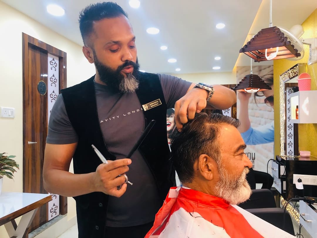 Men's Grooming · Men's haircut and beard grooming at The Jawed Habib Luxury Salon, Bagalur — Bangalore North