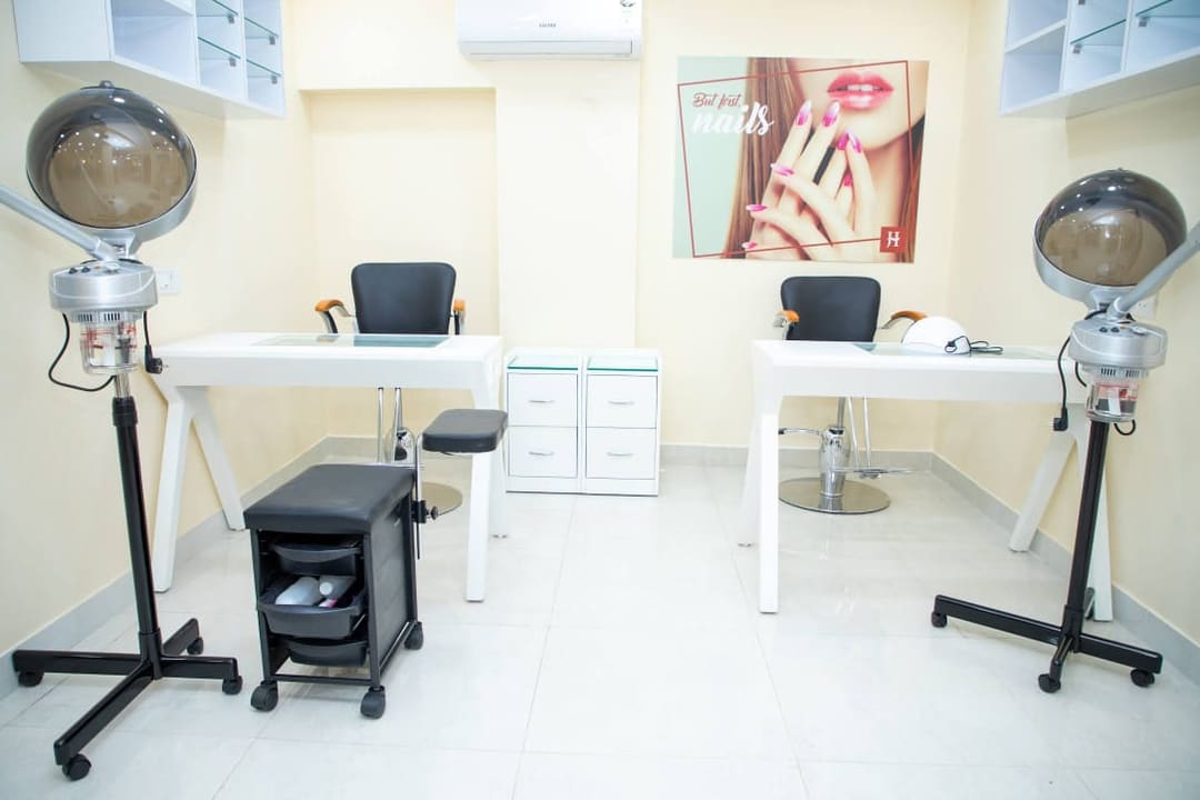 Nail Art · Detailed hand-painted nail art at The Jawed Habib Luxury Salon, Bagalur