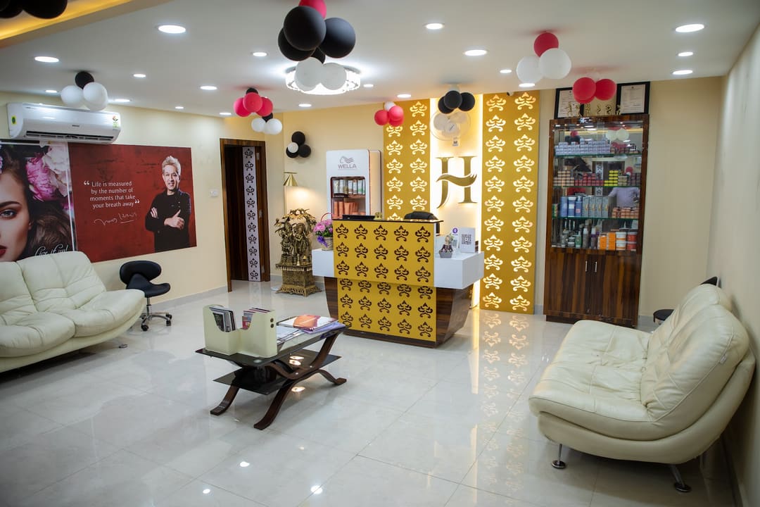 Salon Interior · Reception area at The Jawed Habib Luxury Salon, Bagalur — Bangalore North